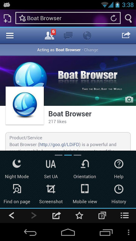 boat browser mini navigateur